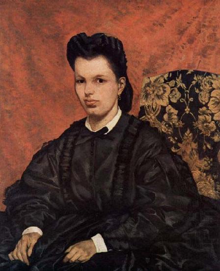 Giovanni Fattori Portrat der ersten Ehefrau des Kunstlers